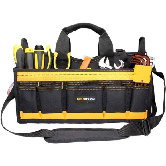 Electrician Tool Bag with shoulder strap 17 inch, HAVC Tool bag, Open Top Tool - Picture 2 of 7